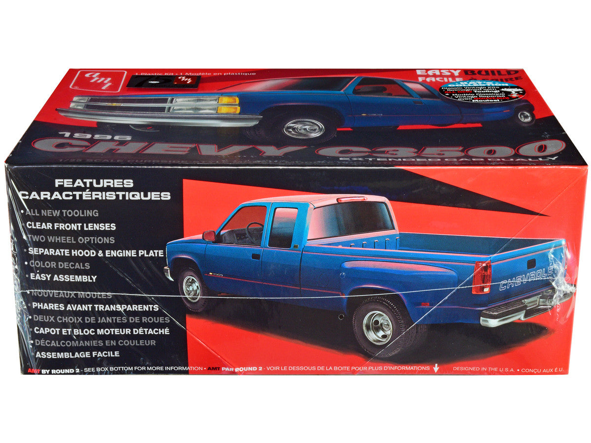 Skill 2 Model Kit 1996 Chevrolet C3500 Extended Cab Dually Pickup Truck "Easy Build" 1/25 Scale Model by AMT LuxuryLifeWay Online Store