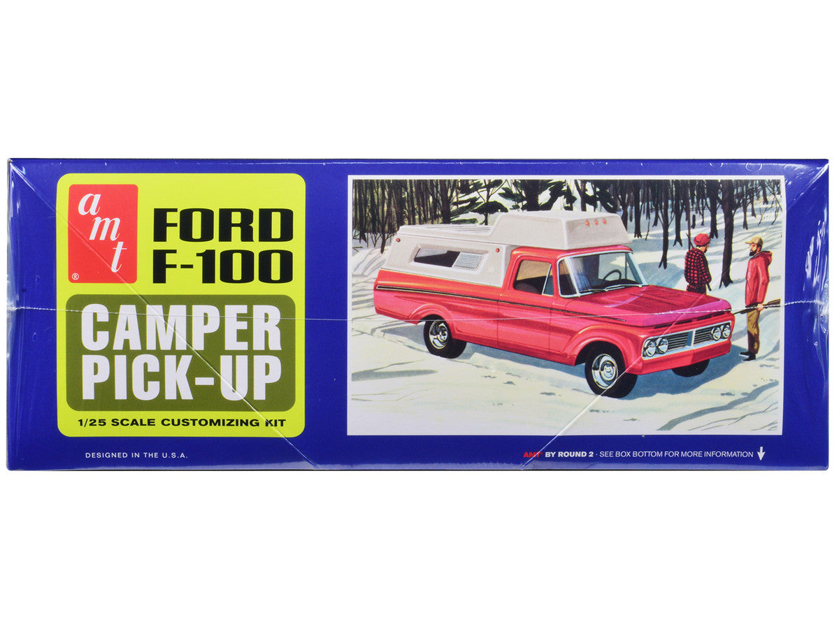 Skill 2 Model Kit 1963 Ford F-100 Camper Pickup Truck 3-in-1 Kit 1/25 Scale Model by AMT LuxuryLifeWay Online Store