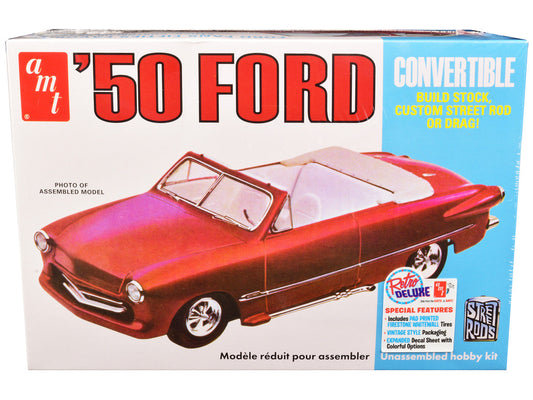Skill 2 Model Kit 1950 Ford Convertible "Street Rods" 3-in-1 Kit 1/25 Scale Model by AMT LuxuryLifeWay Online Store