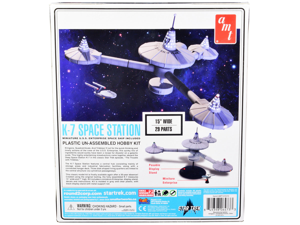 Skill 2 Model Kit K-7 Space Station "Star Trek" (1966-1969) TV Series 1/7600 Scale Model by AMT LuxuryLifeWay Online Store