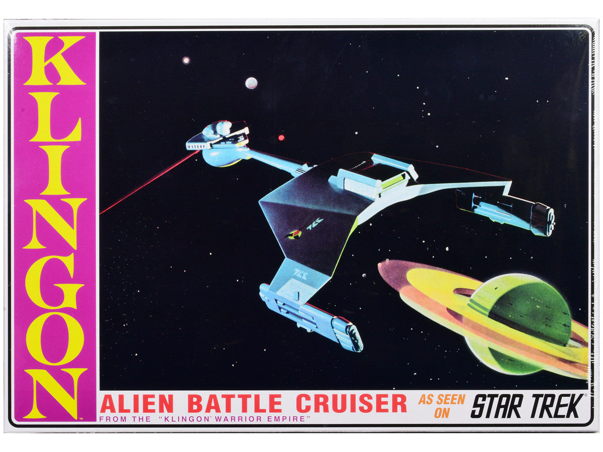 Skill 2 Model Kit "Klingon Warrior Empire" Alien Battle Cruiser "Star Trek" (1966-1969) TV Series 1/650 Scale Model by AMT LuxuryLifeWay Online Store