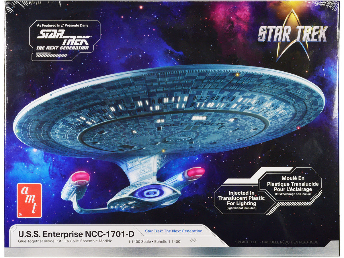 Skill 2 Model Kit U.S.S. Enterprise NCC-1701-D Space Ship "Star Trek: The Next Generation" (1987-1994) TV Series 1/1400 Scale Model by AMT LuxuryLifeWay Online Store