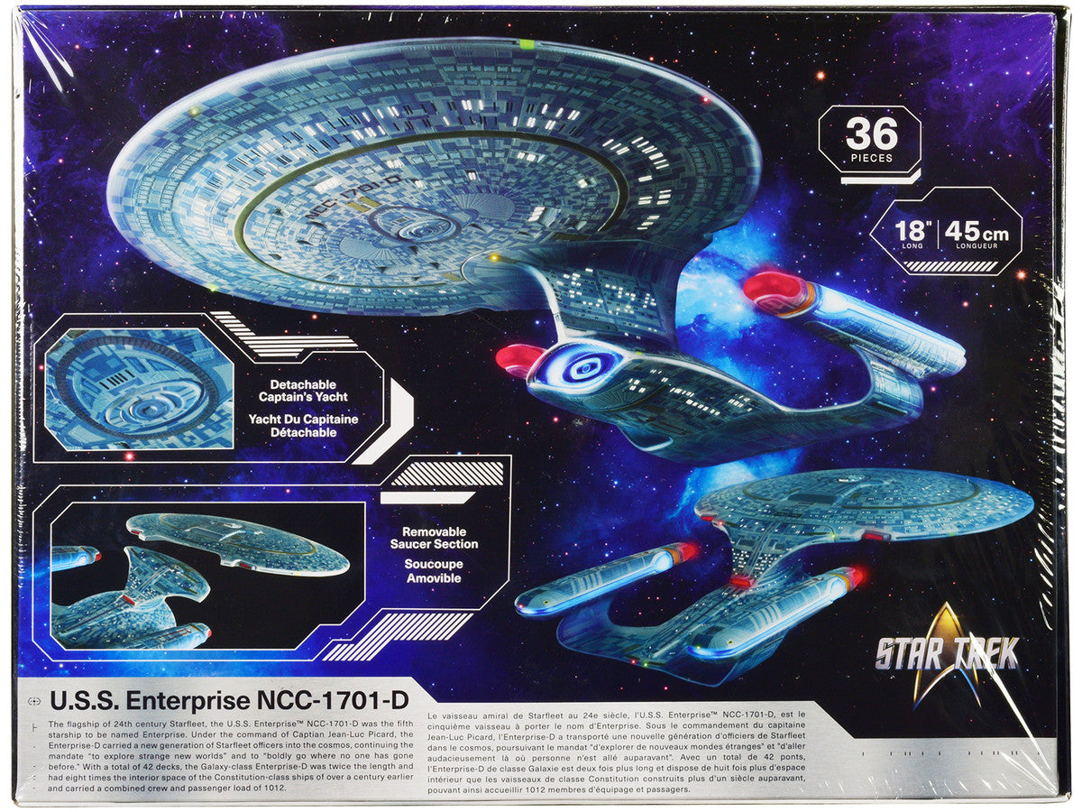 Skill 2 Model Kit U.S.S. Enterprise NCC-1701-D Space Ship "Star Trek: The Next Generation" (1987-1994) TV Series 1/1400 Scale Model by AMT LuxuryLifeWay Online Store