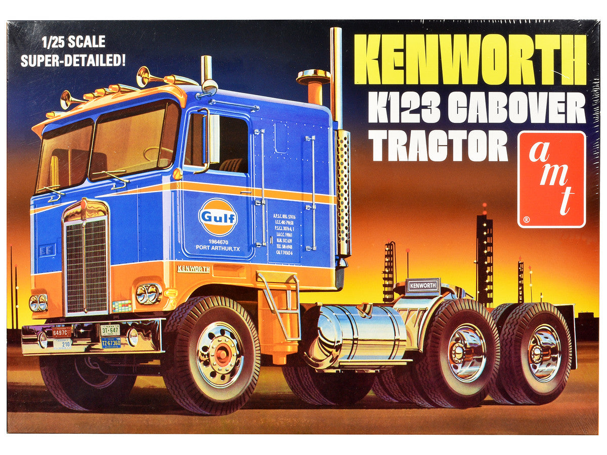 Skill 3 Model Kit Kenworth K-123 Cabover Truck Tractor "Gulf Oil" 1/25 Scale Model by AMT LuxuryLifeWay Online Store