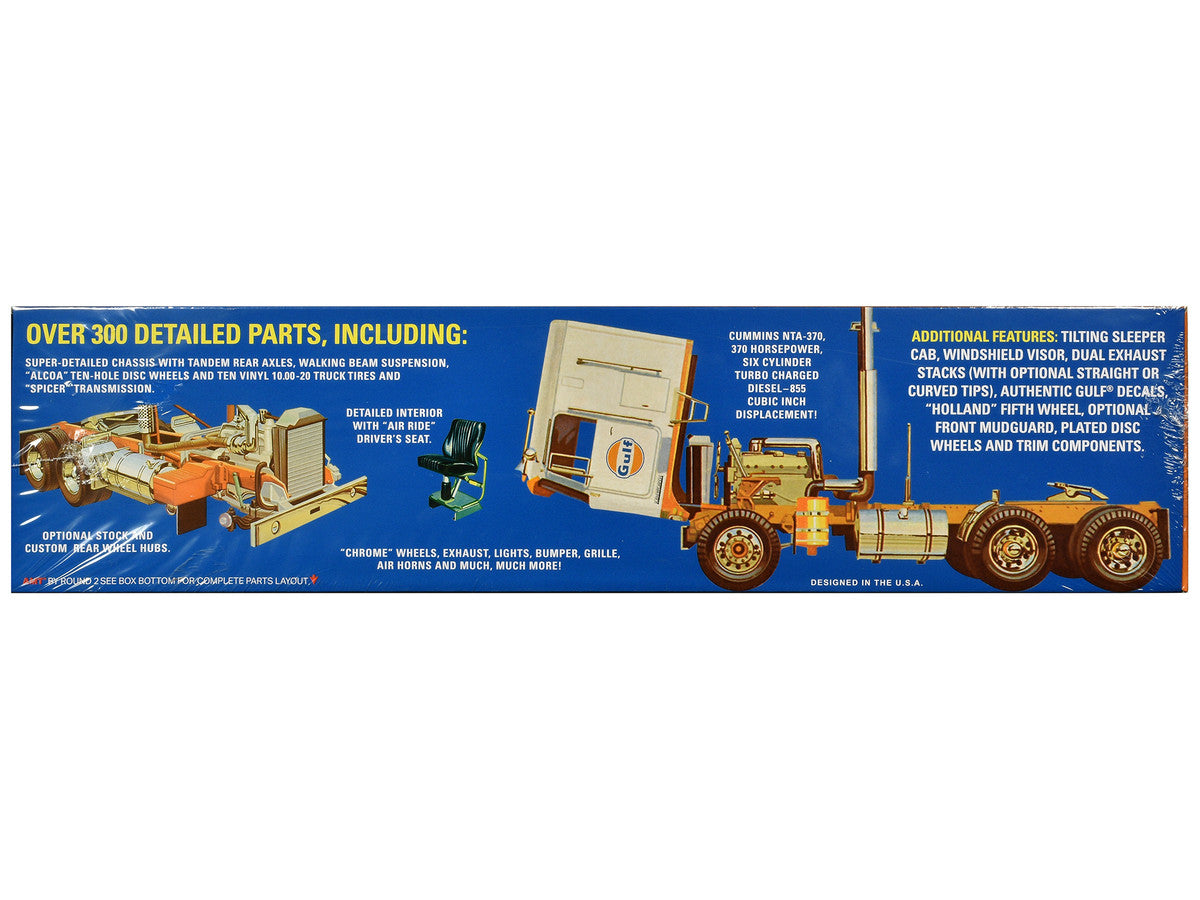 Skill 3 Model Kit Kenworth K-123 Cabover Truck Tractor "Gulf Oil" 1/25 Scale Model by AMT LuxuryLifeWay Online Store