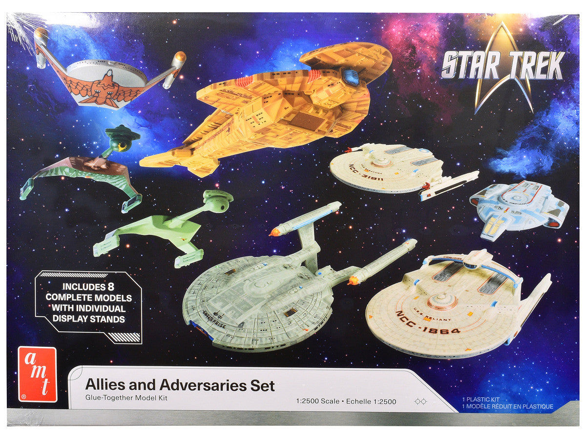 Skill 2 Model Kit Allies and Adversaries Space Ship Set "Star Trek" Franchise 1/2500 Scale Model by AMT LuxuryLifeWay Online Store