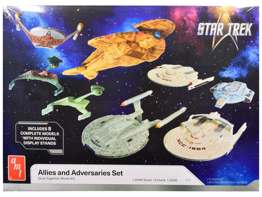 Skill 2 Model Kit Allies and Adversaries Space Ship Set "Star Trek" Franchise 1/2500 Scale Model by AMT LuxuryLifeWay Online Store