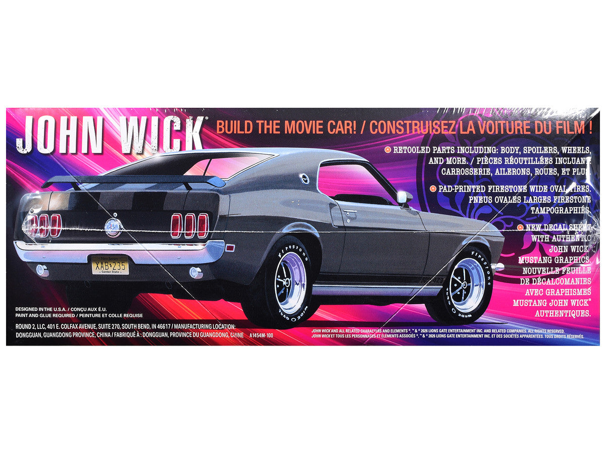 Skill 2 Model Kit 1969 Ford Mustang "John Wick" (2014) Movie 1/25 Plastic Model by AMT LuxuryLifeWay Online Store