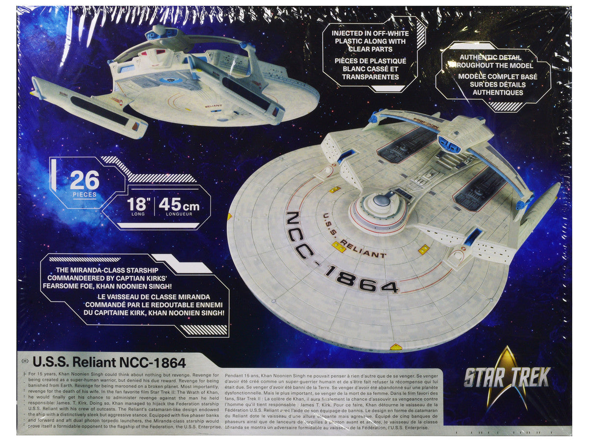 Skill 2 Model Kit U.S.S. Reliant NCC-1864 Space Craft "Star Trek II: The Wrath of Khan" (1982) Movie 1/537 Scale Model by AMT LuxuryLifeWay Online Store