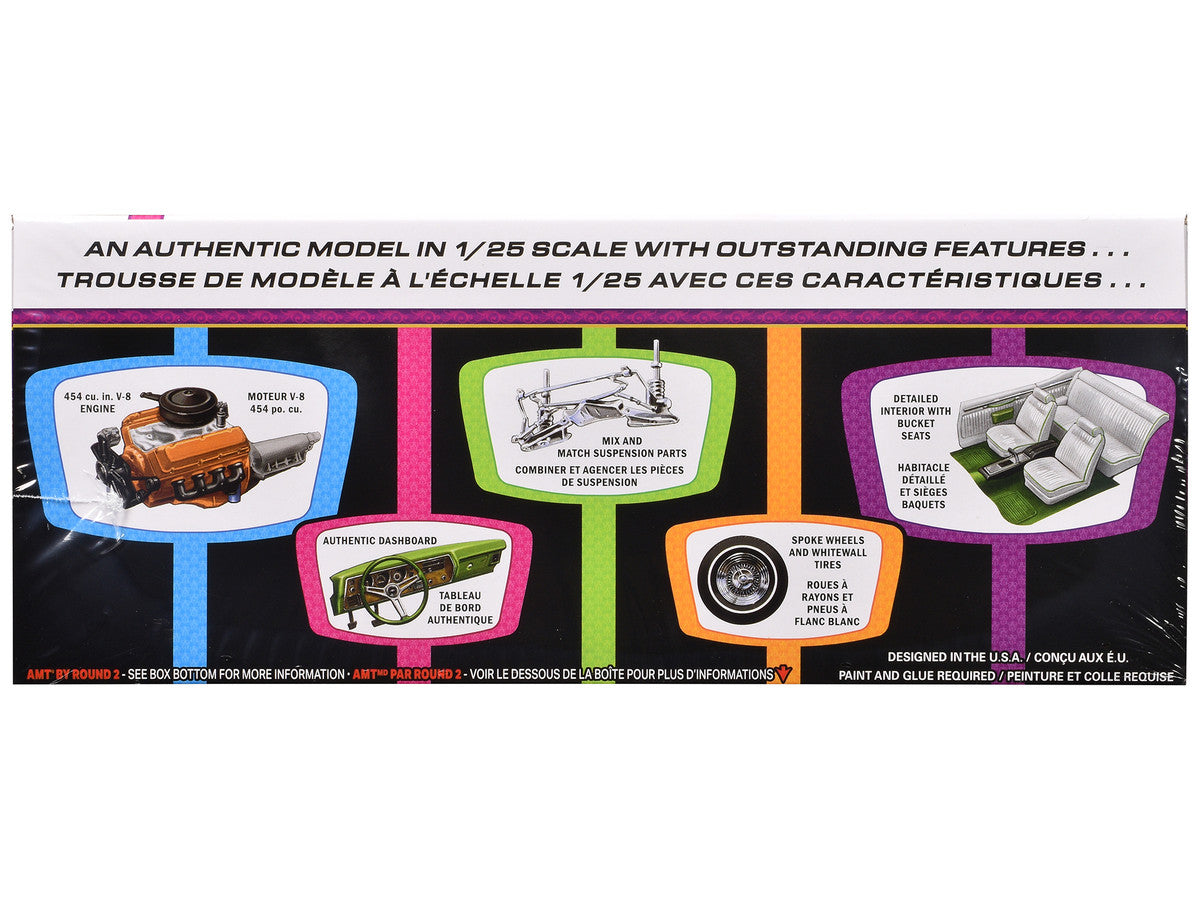 Skill 2 Model Kit 1970 Chevrolet Monte Carlo Lowrider "Kustom Kruisers" 1/25 Scale Model by AMT LuxuryLifeWay Online Store