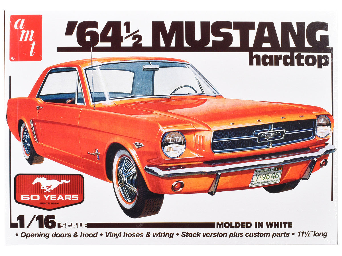 Skill 3 Model Kit 1964 1/2 Ford Mustang Coupe 60th Anniversary 1/16 Scale Model by AMT LuxuryLifeWay Online Store