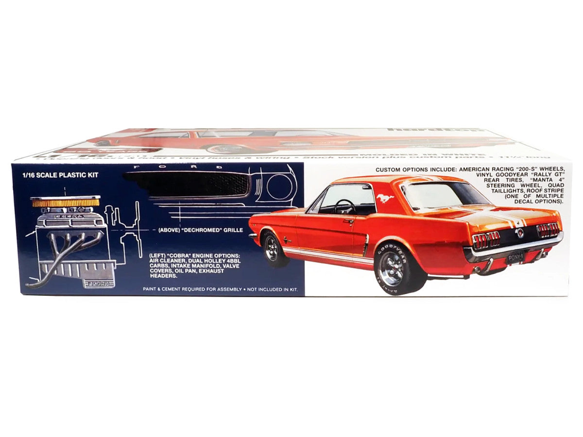 Skill 3 Model Kit 1964 1/2 Ford Mustang Coupe 60th Anniversary 1/16 Scale Model by AMT LuxuryLifeWay Online Store