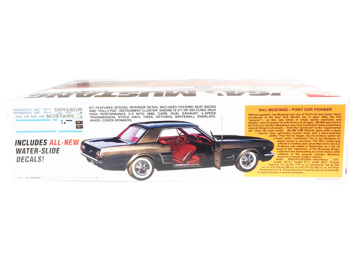 Skill 3 Model Kit 1964 1/2 Ford Mustang Coupe 60th Anniversary 1/16 Scale Model by AMT LuxuryLifeWay Online Store