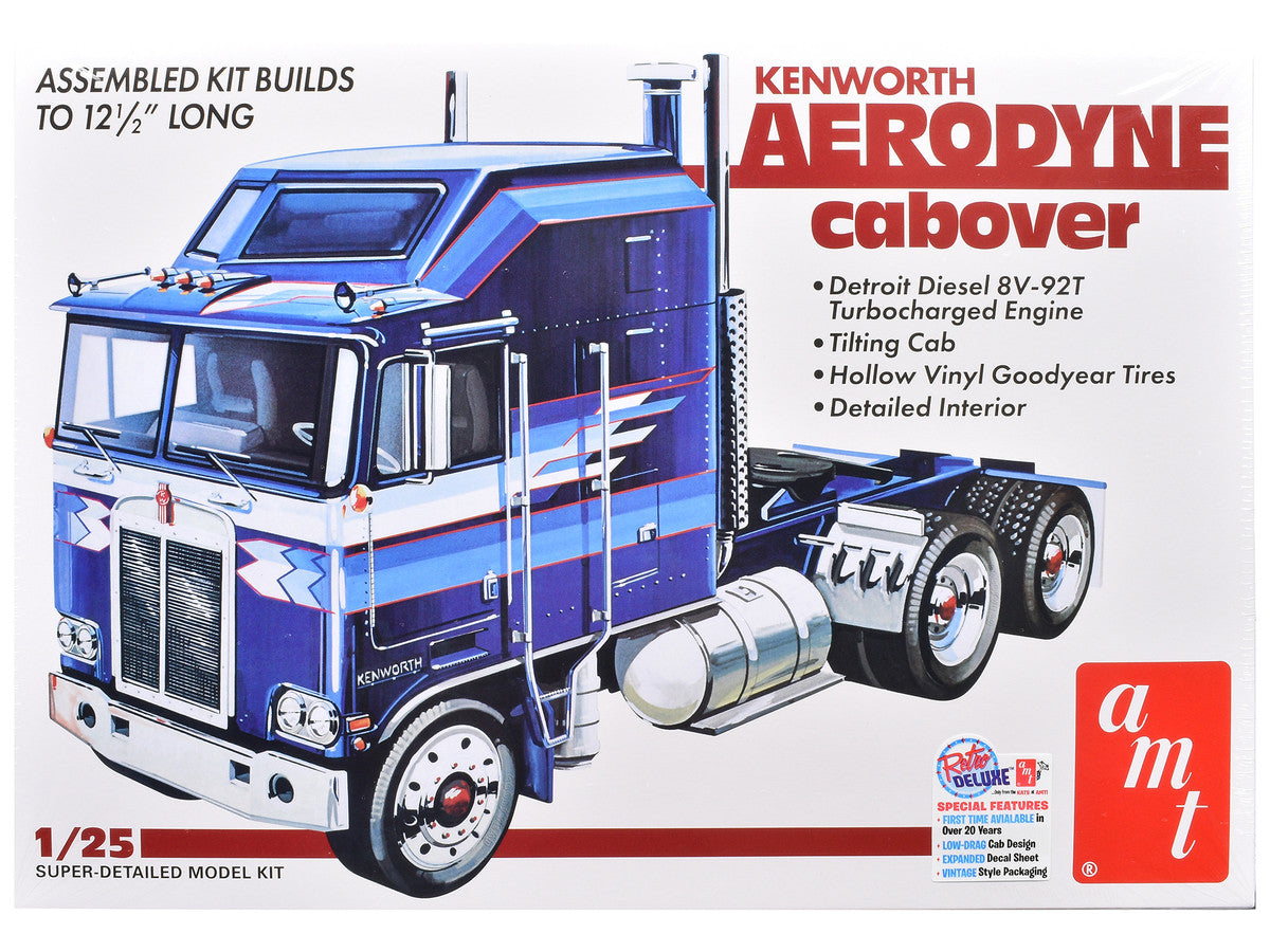 Skill 3 Model Kit Kenworth Aerodyne Cabover Truck Tractor 1/25 Scale Model by AMT LuxuryLifeWay Online Store