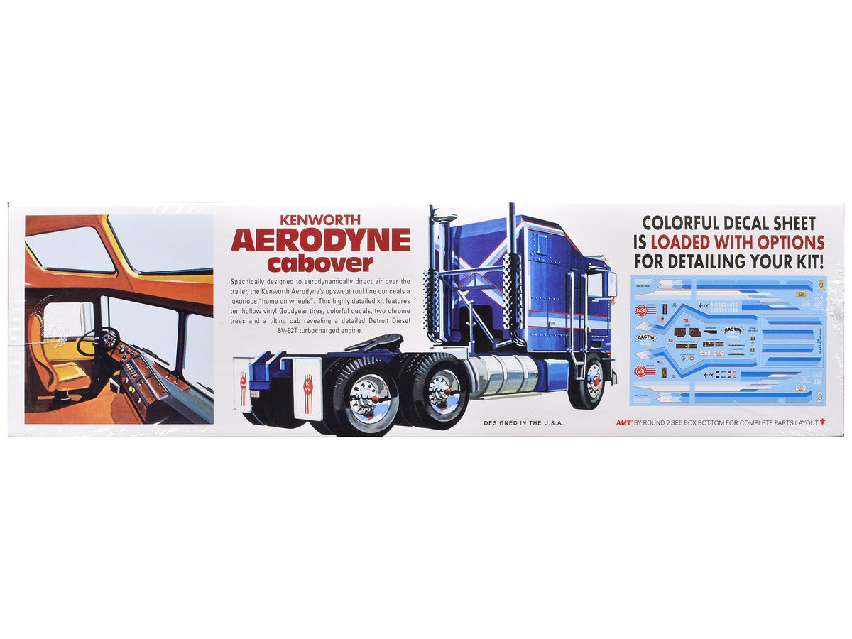 Skill 3 Model Kit Kenworth Aerodyne Cabover Truck Tractor 1/25 Scale Model by AMT LuxuryLifeWay Online Store