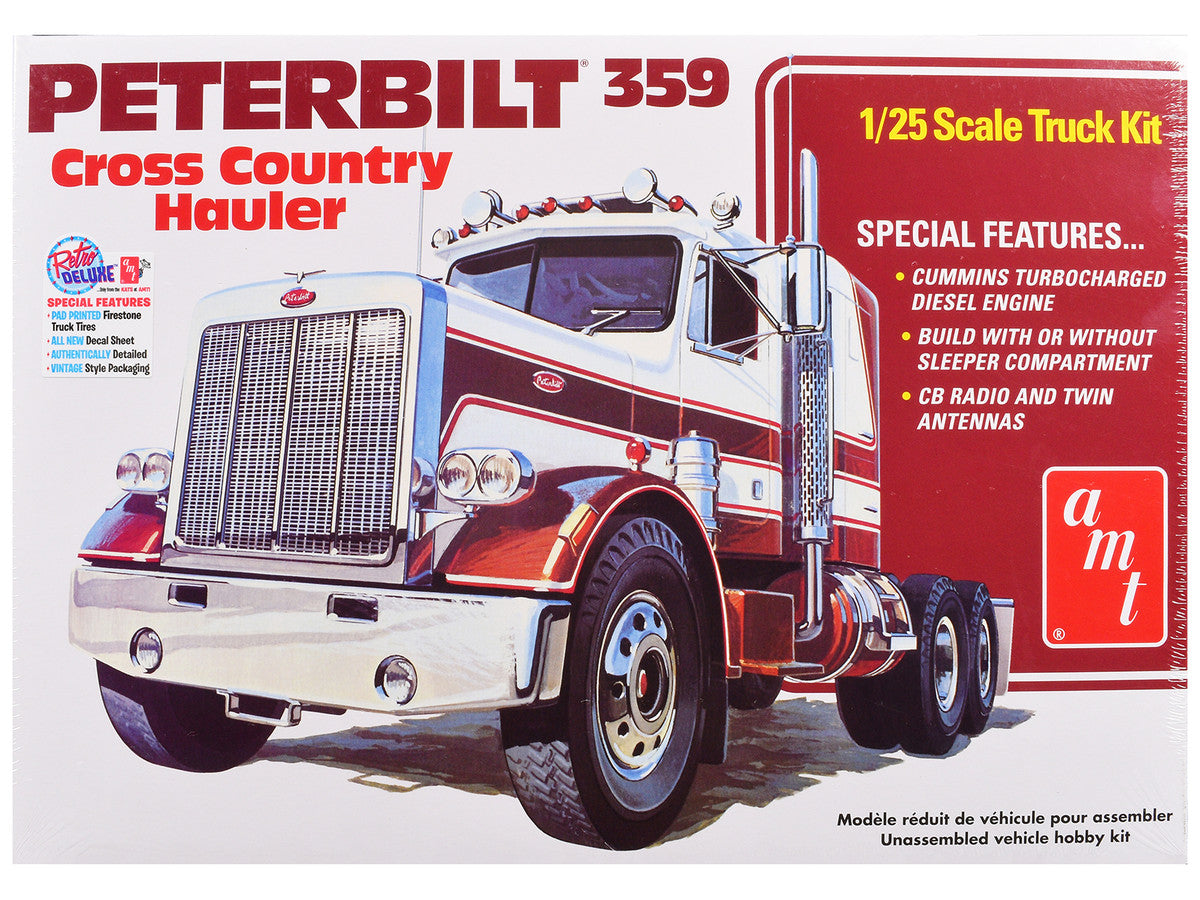 Skill 3 Model Kit Peterbilt 359 "Cross Country Hauler" 1/25 Scale Model by AMT LuxuryLifeWay Online Store