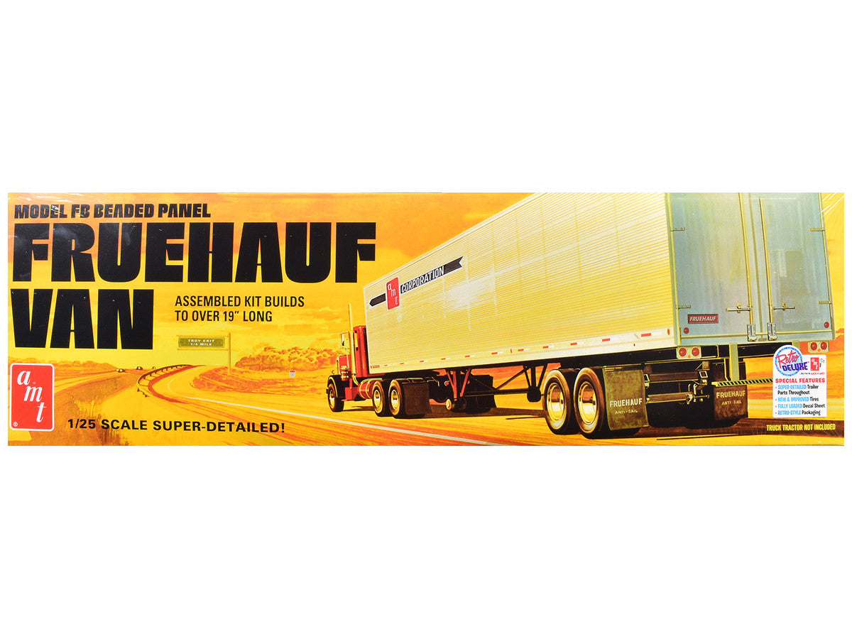 Skill 3 Model Kit Fruehauf FB Beaded Panel Van Trailer 1/25 Scale Model by AMT LuxuryLifeWay Online Store