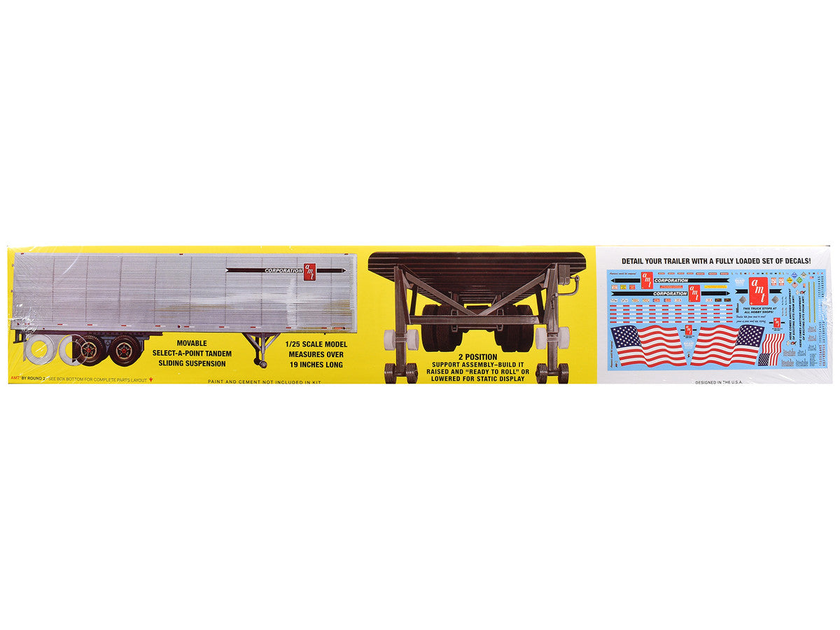 Skill 3 Model Kit Fruehauf FB Beaded Panel Van Trailer 1/25 Scale Model by AMT LuxuryLifeWay Online Store