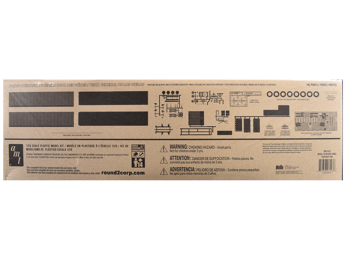 Skill 3 Model Kit Fruehauf FB Beaded Panel Van Trailer 1/25 Scale Model by AMT LuxuryLifeWay Online Store