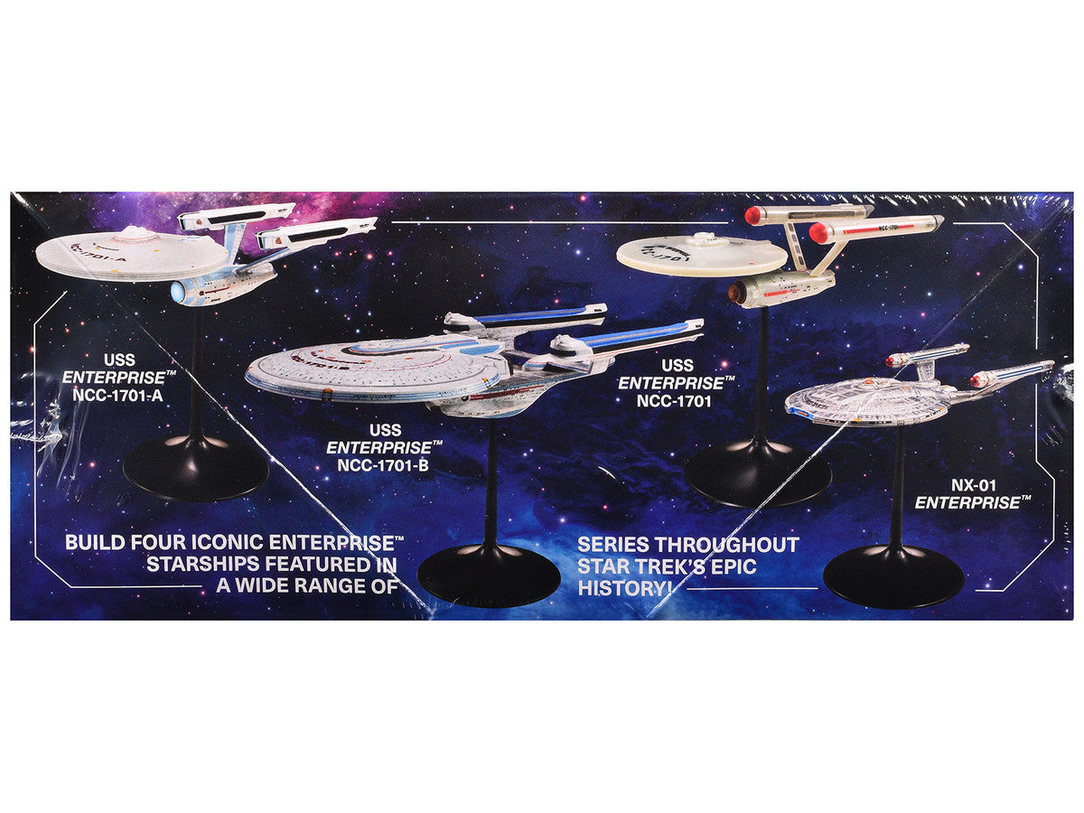 Skill 2 Model Kit U.S.S. Enterprise Four Ship Set "Star Trek" 1/2500 Scale Model by AMT LuxuryLifeWay Online Store