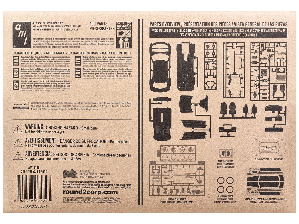 Skill 2 Model Kit 2005 Chrysler 300C 1/25 Scale Model by AMT LuxuryLifeWay Online Store