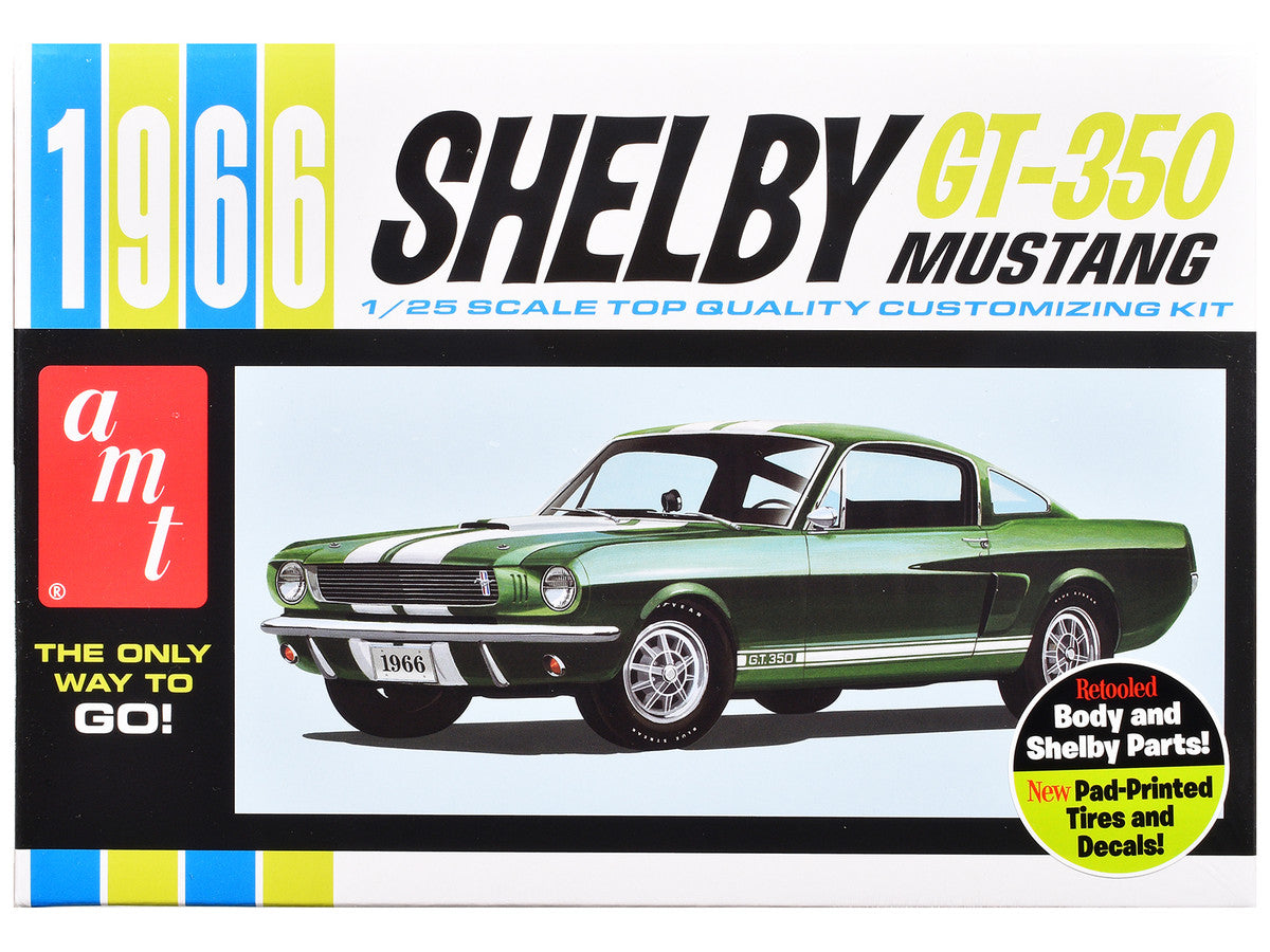 Skill 2 Model Kit 1966 Shelby Mustang GT-350 1/25 Scale Model by AMT LuxuryLifeWay Online Store