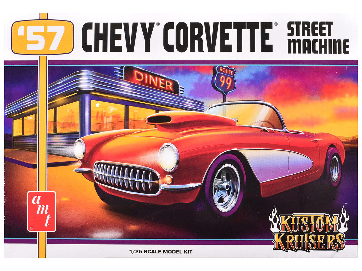 Skill 2 Model Kit 1957 Chevrolet Corvette Street Machine "Kustom Kruisers" Series 1/25 Scale Model by AMT LuxuryLifeWay Online Store