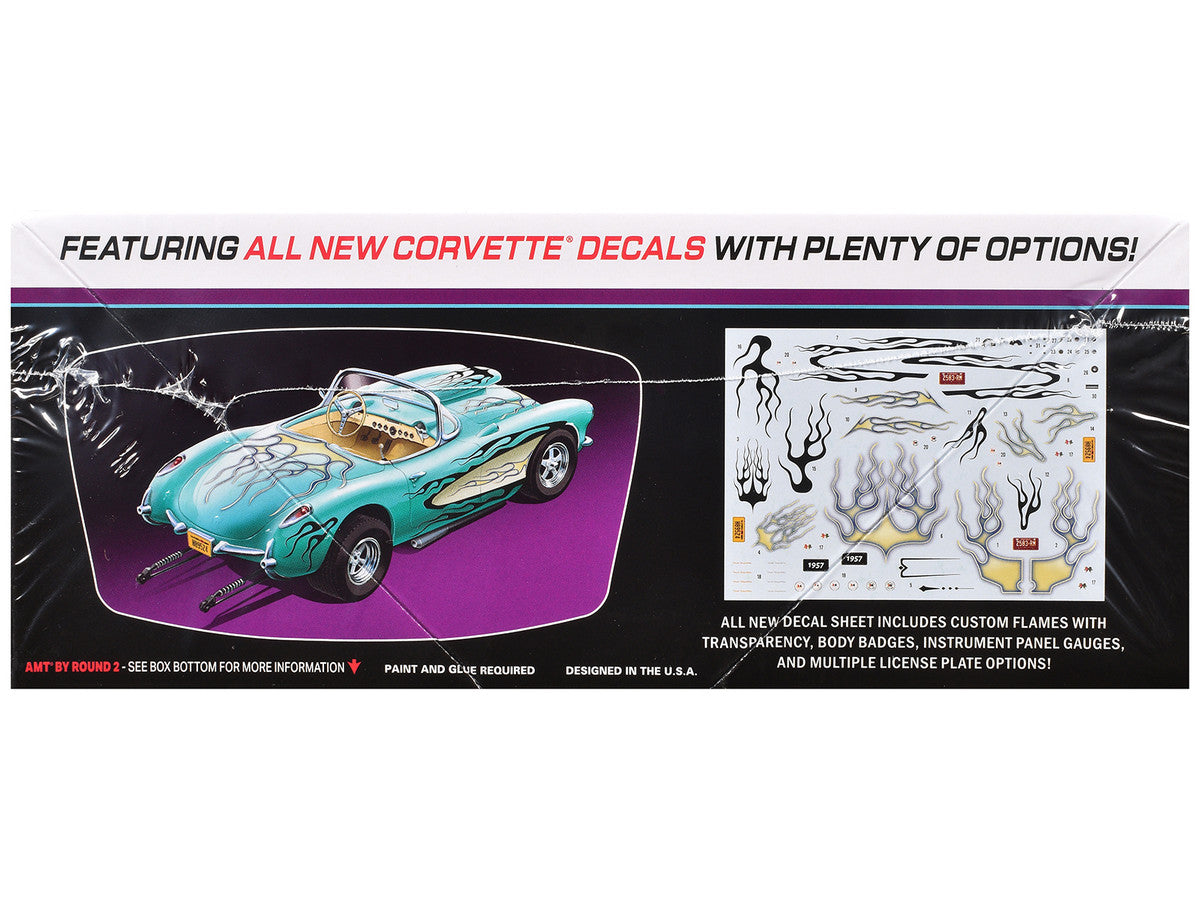 Skill 2 Model Kit 1957 Chevrolet Corvette Street Machine "Kustom Kruisers" Series 1/25 Scale Model by AMT LuxuryLifeWay Online Store