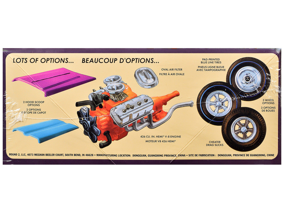 Skill 2 Model Kit 1965 Dodge Coronet 500 Hemi 2-in-1 Kit 1/25 Scale Model by AMT LuxuryLifeWay Online Store