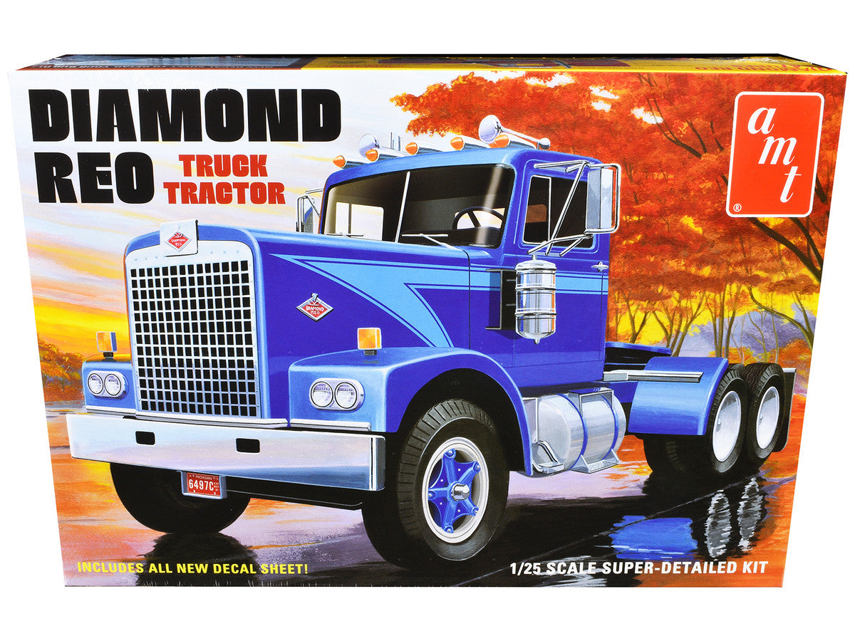 Skill 3 Model Kit Diamond Reo Truck Tractor 1/25 Scale Model by AMT LuxuryLifeWay Online Store