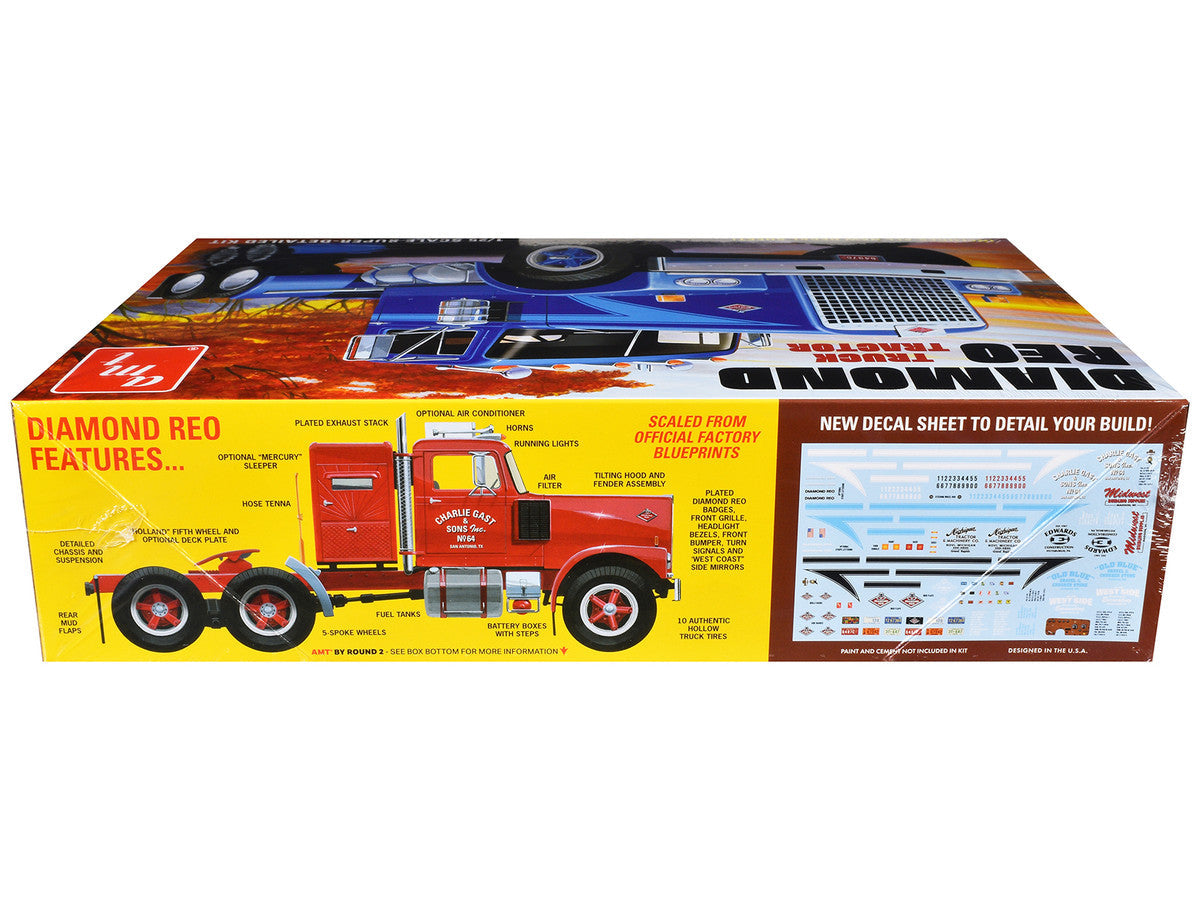 Skill 3 Model Kit Diamond Reo Truck Tractor 1/25 Scale Model by AMT LuxuryLifeWay Online Store