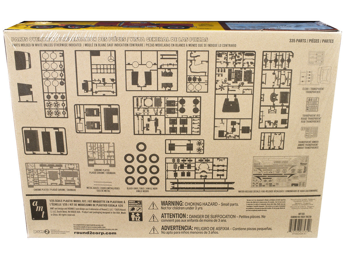 Skill 3 Model Kit Diamond Reo Truck Tractor 1/25 Scale Model by AMT LuxuryLifeWay Online Store