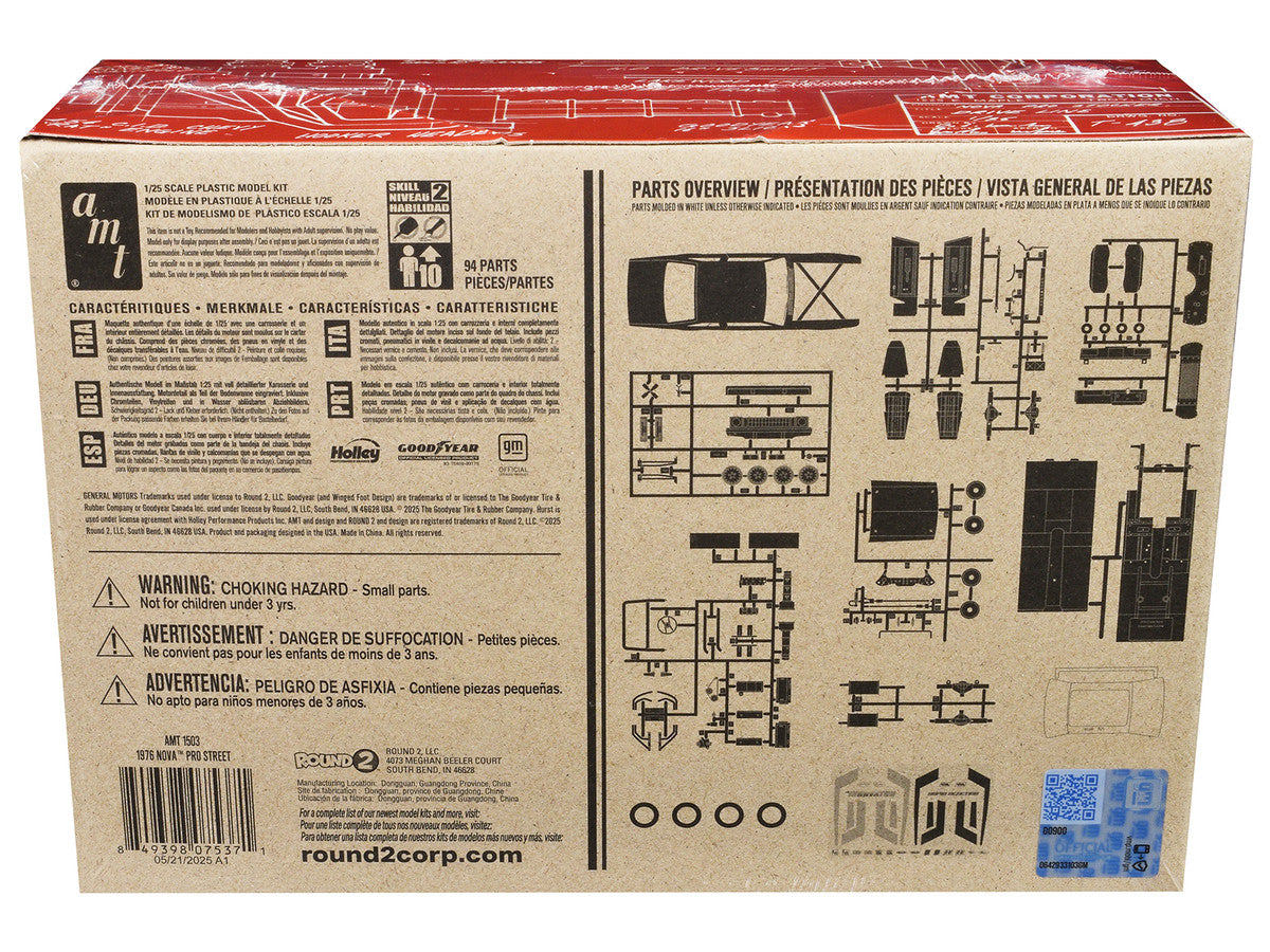 Skill 2 Model Kit Chevrolet Nova Pro Street 1/25 Scale Model by AMT LuxuryLifeWay Online Store