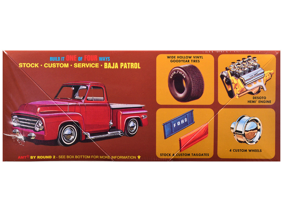 Skill 2 Model Kit 1953 Ford Pickup Truck "Baja Patrol" 1/25 Scale Model by AMT LuxuryLifeWay Online Store