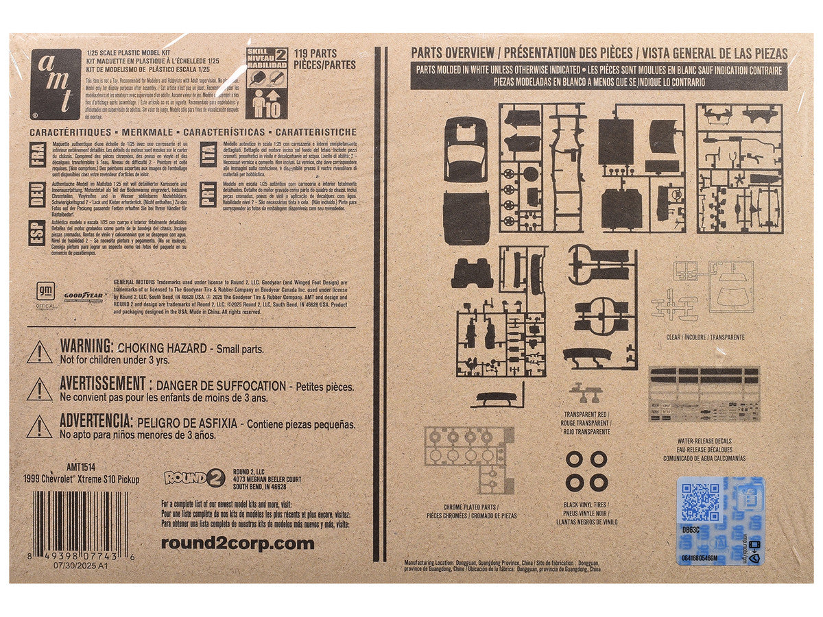 Skill 2 Model Kit 1999 Chevrolet S-10 Xtreme Pickup Truck 1/25 Scale Model by AMT LuxuryLifeWay Online Store