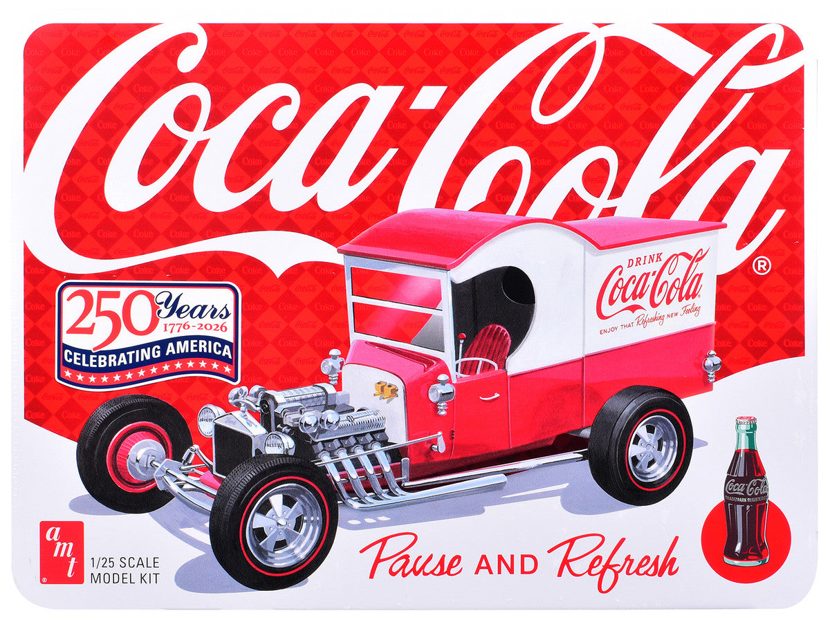 Skill 2 Model Kit Ford Model T Panel "Coca-Cola" with Collector Tin 1/25 Scale Model by AMT LuxuryLifeWay Online Store