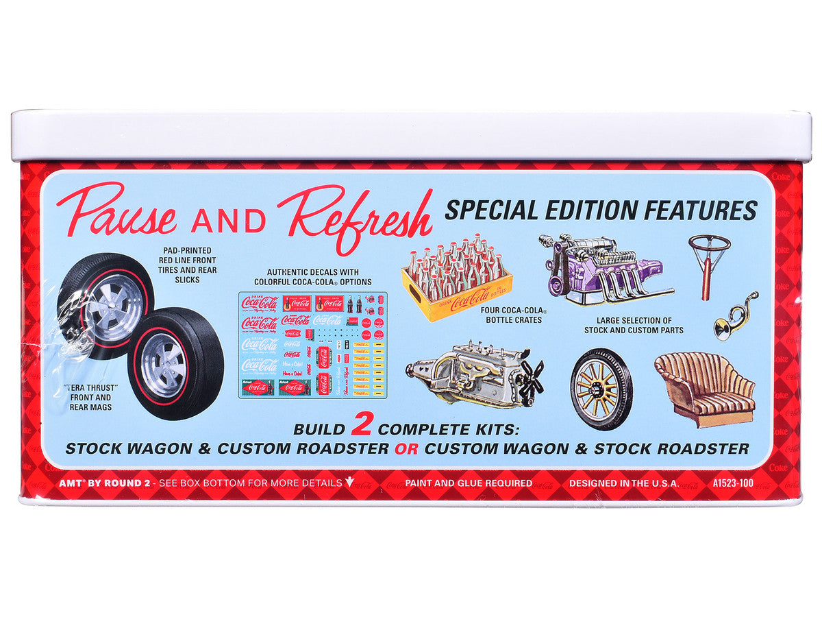 Skill 2 Model Kit Ford Model T Panel "Coca-Cola" with Collector Tin 1/25 Scale Model by AMT LuxuryLifeWay Online Store