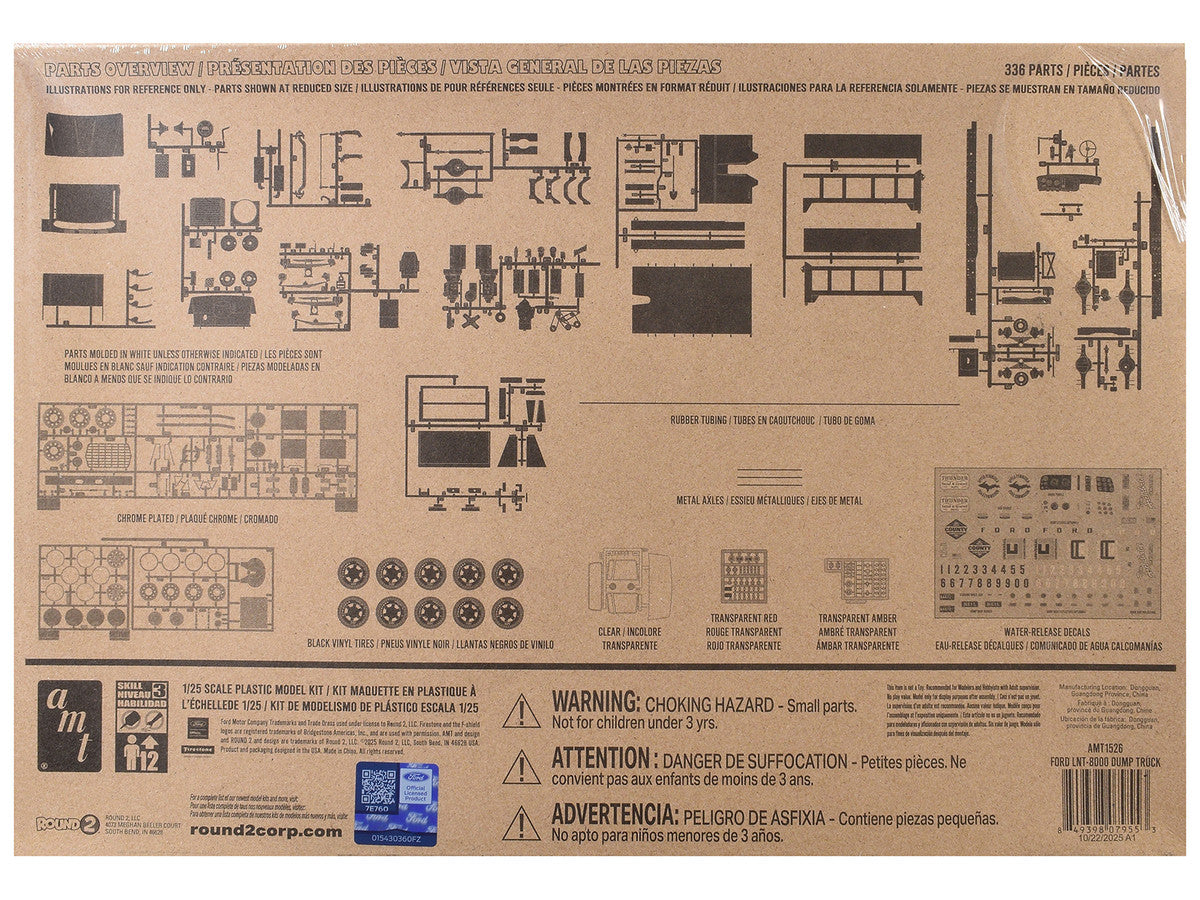 Skill 3 Model Kit Ford LNT-8000 Louisville Line Dump Truck 1/25 Scale Model by AMT LuxuryLifeWay Online Store