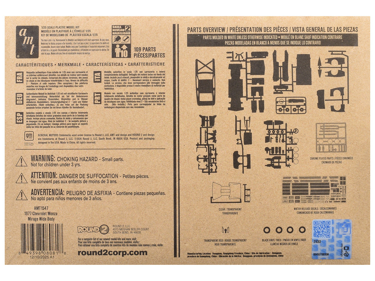 Skill 2 Model Kit 1977 Chevrolet Monza Mirage Wide Body "Street Machine" 1/25 Scale Model by AMT LuxuryLifeWay Online Store