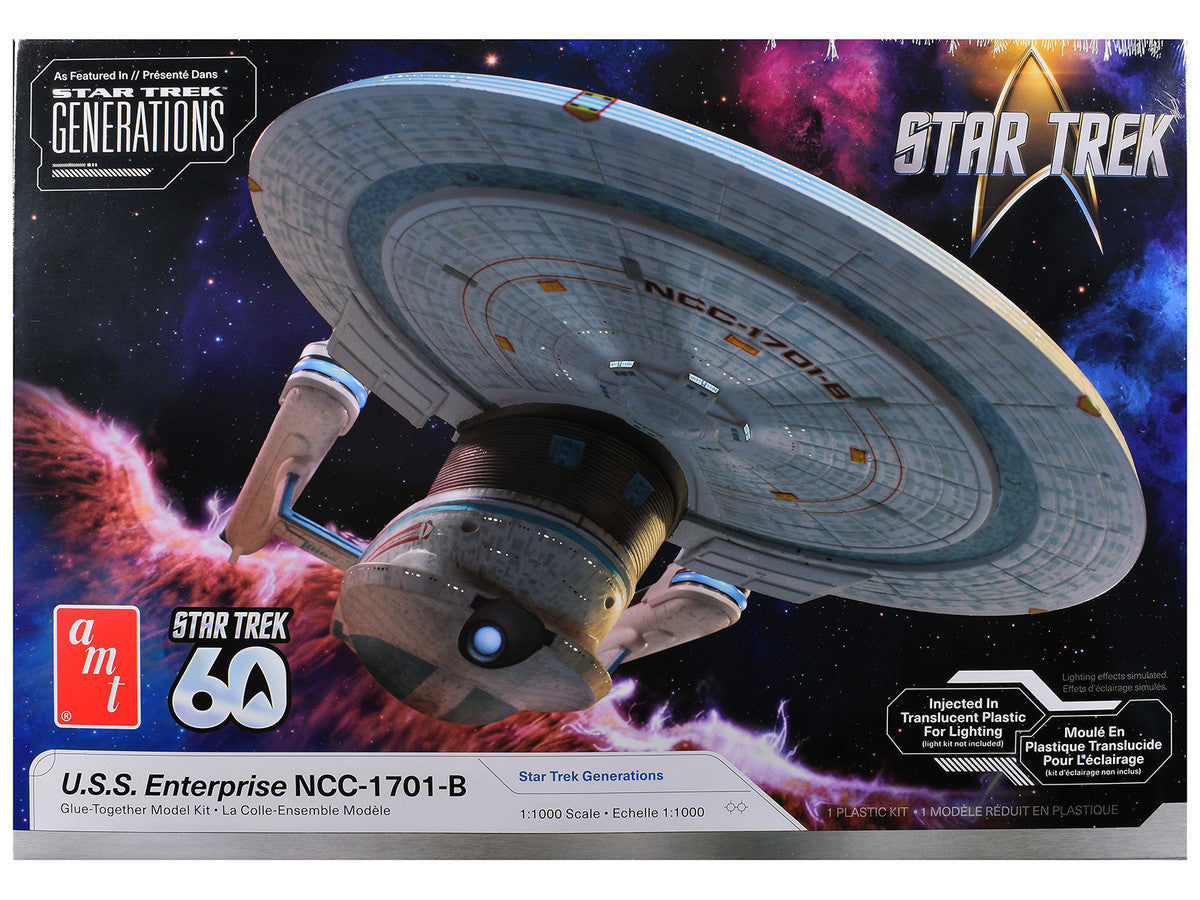 Skill 2 Model Kit U.S.S. Enterprise NCC-1701-B Space Ship "Star Trek Generations" (1994) Movie 1/1000 Model Kit by AMT LuxuryLifeWay Online Store