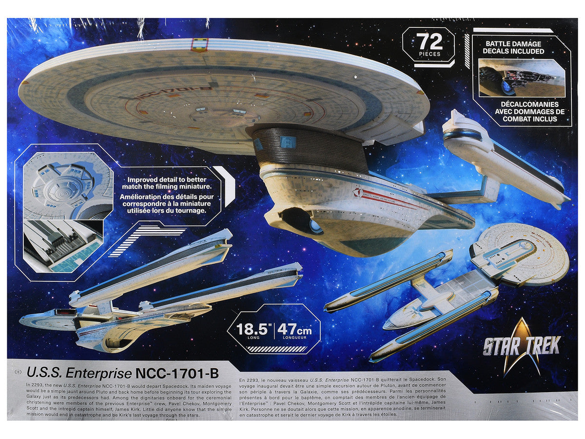 Skill 2 Model Kit U.S.S. Enterprise NCC-1701-B Space Ship "Star Trek Generations" (1994) Movie 1/1000 Model Kit by AMT LuxuryLifeWay Online Store