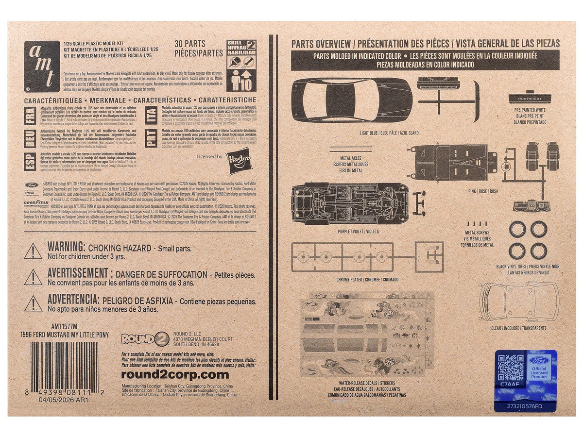 Skill 2 Model Kit 1996 Ford Mustang GT "My Little Pony" 1/25 Scale Model by AMT LuxuryLifeWay Online Store