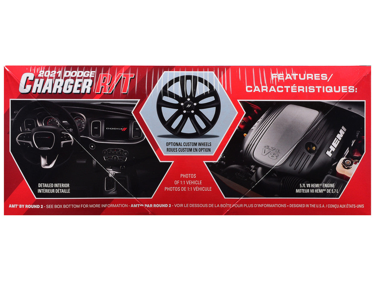 Skill 2 Model Kit 2021 Dodge Charger R/T "America 250" 1/25 Scale Model by AMT LuxuryLifeWay Online Store
