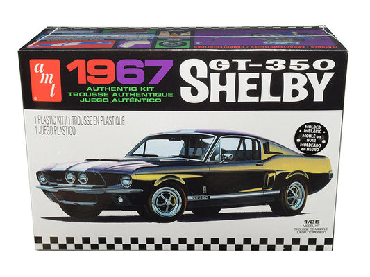 Skill 2 Model Kit 1967 Ford Mustang Shelby GT350 Black 1/25 Scale Model by AMT LuxuryLifeWay Online Store