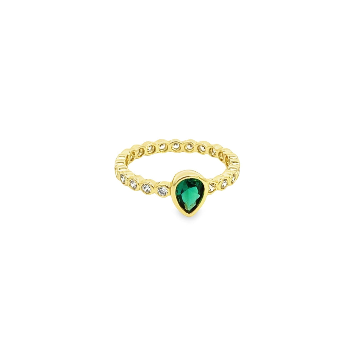 Teardrop and CZ Ring Band (D131) LuxuryLifeWay Online Store