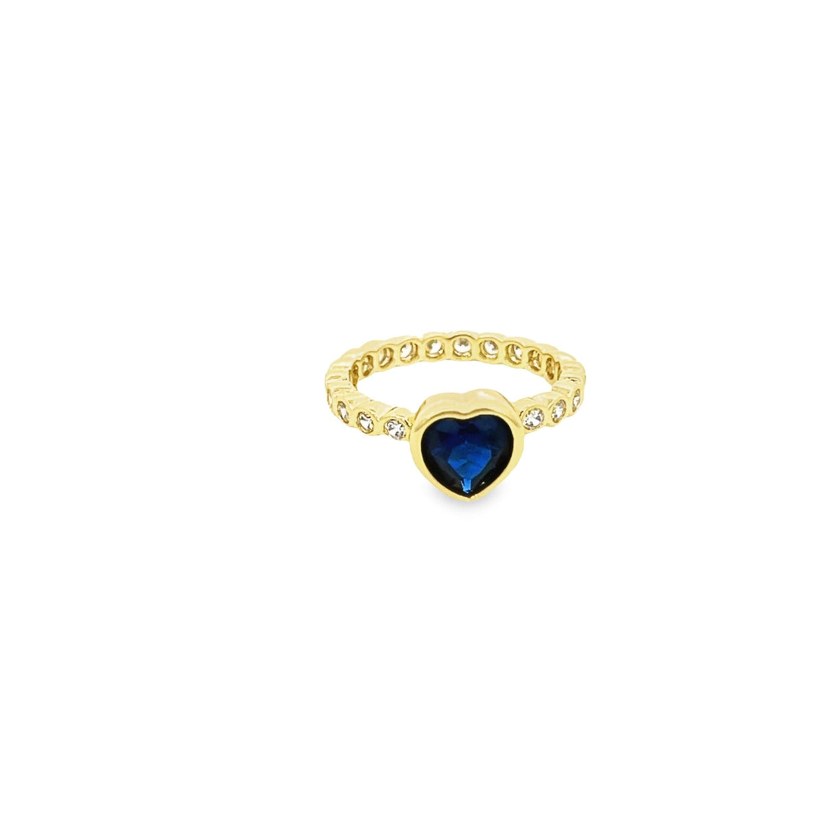 Round CZ and Heart Ring Band (D128) LuxuryLifeWay Online Store