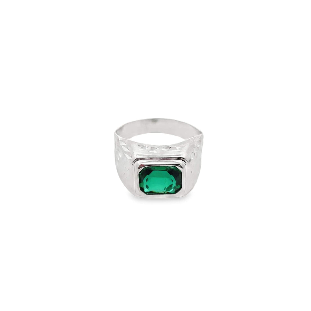 Rhodium Feather Pattern Gemstone Ring LuxuryLifeWay Online Store