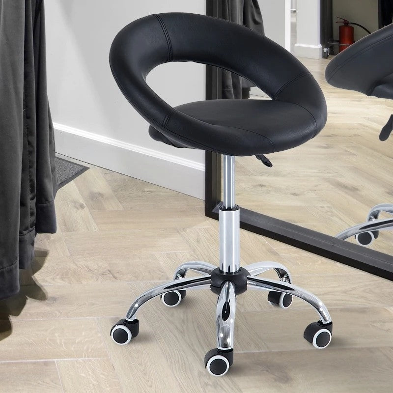 Black Saddle Adjustable Hydraulic Rolling Swivel Massage Salon Stool Chair LuxuryLifeWay Online Store