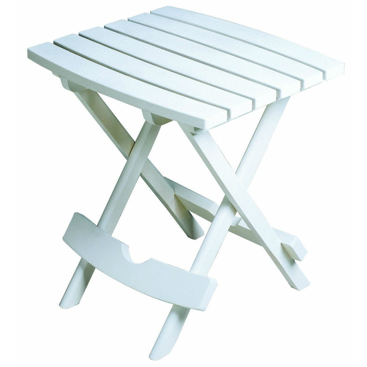 Outdoor Fast Folding Patio Side Table, White Weather Resistant Resin LuxuryLifeWay Online Store