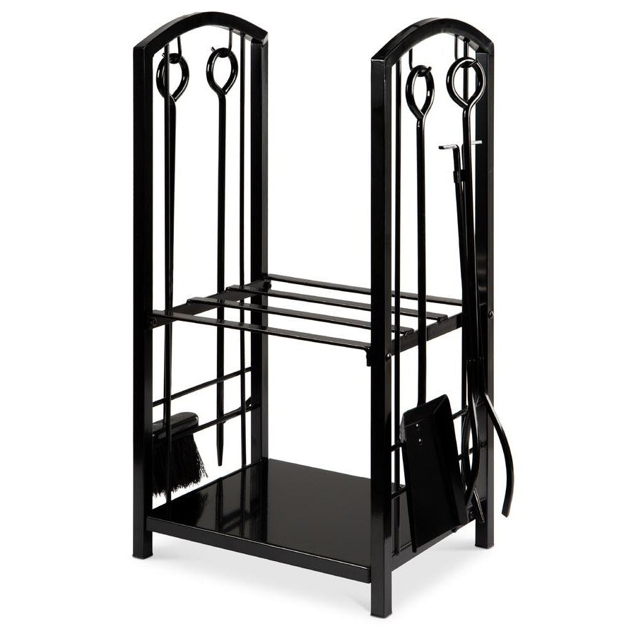 5 Piece Vintage Firewood Log Rack Holder Tools Set LuxuryLifeWay Online Store